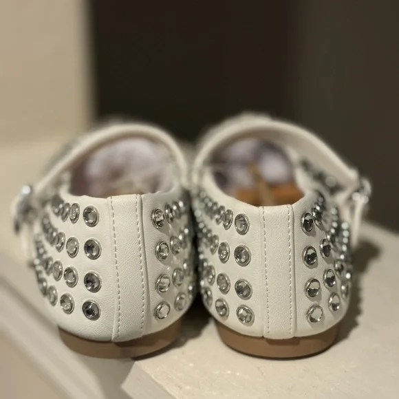 Kids Toree Rhinestone Ballet Flats White - Art Class Youth Size 3Y NWT - Picture 4 of 6